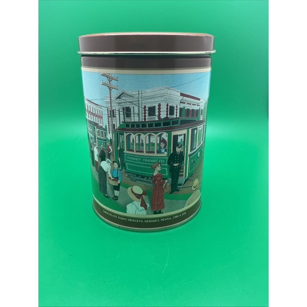 Vintage Hersheys Hometown‎ Series Canister #8 Chocolate Town Trolleys 1992